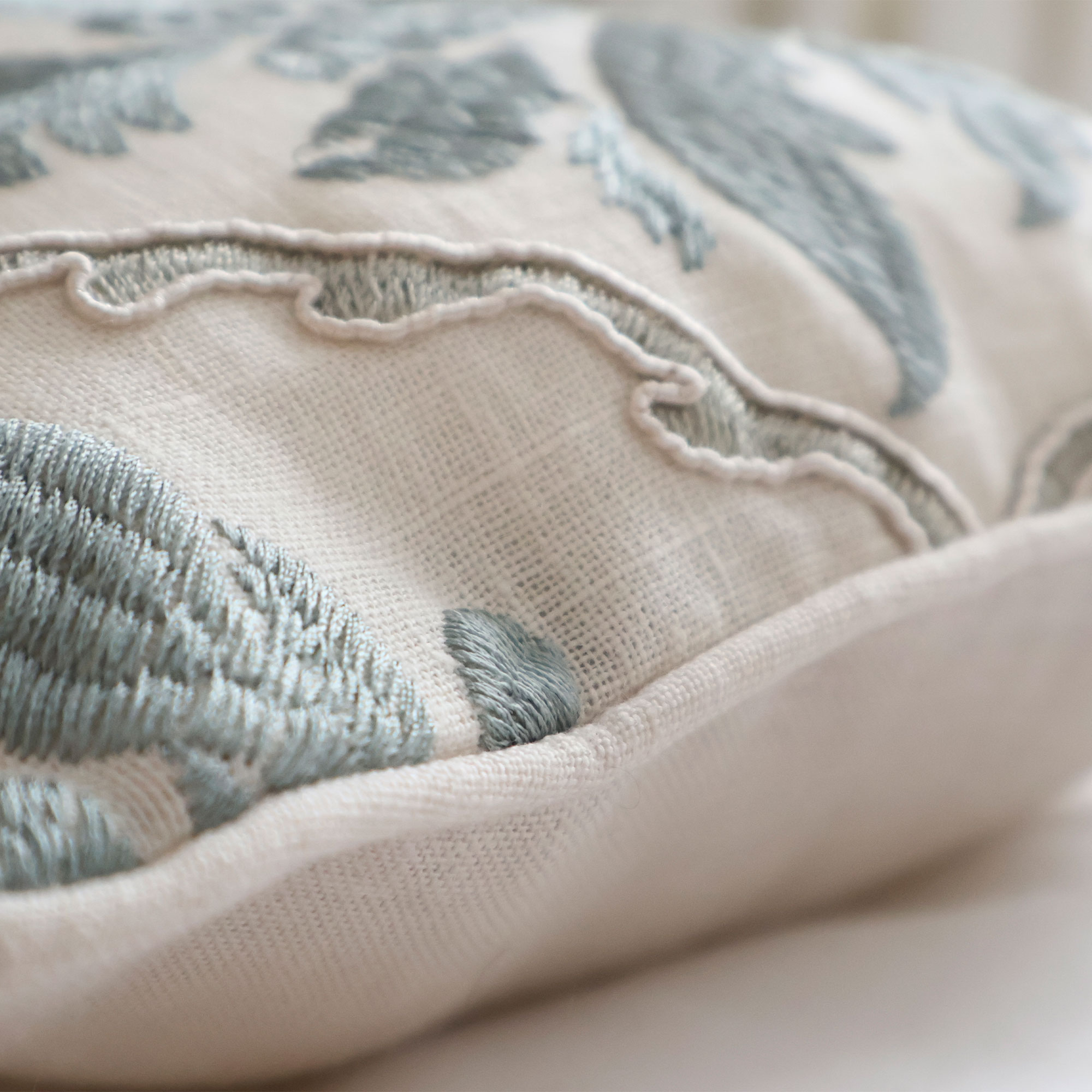 Embroidered Trellis Boudoir Cushion