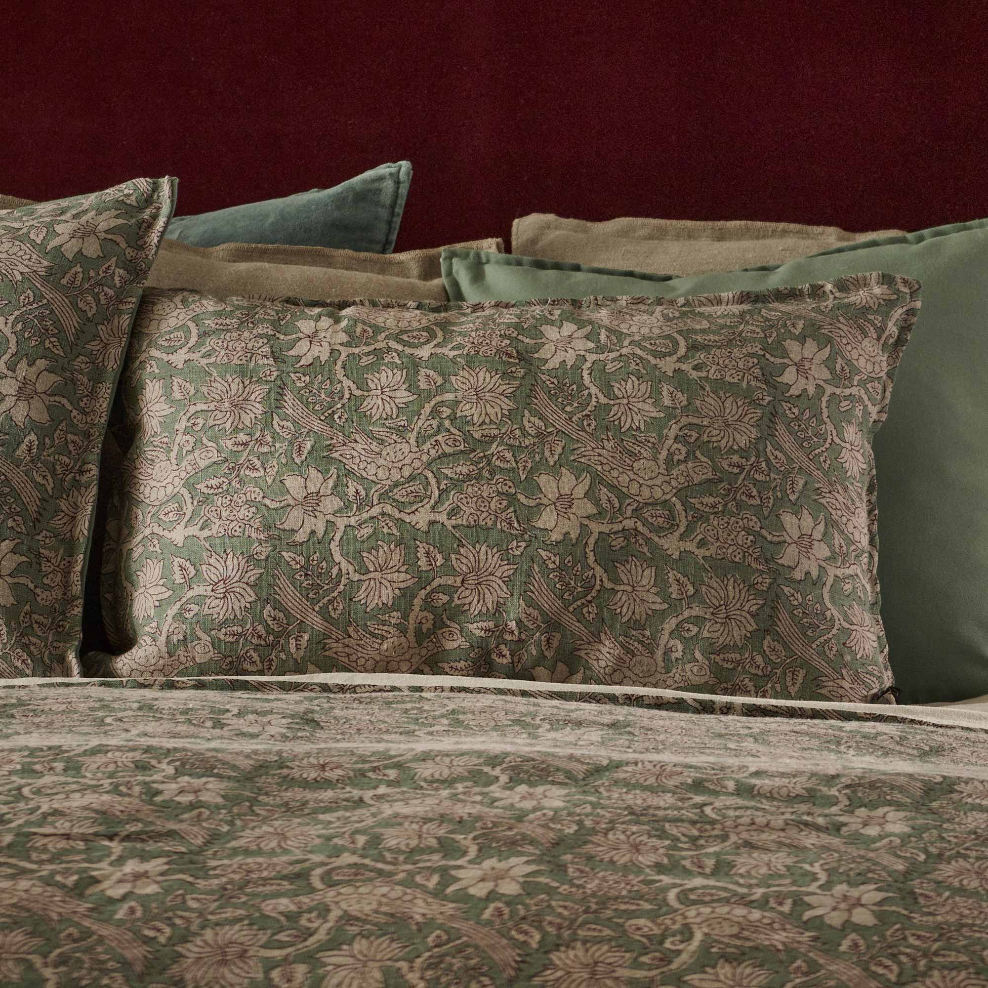 Sonsie Linen Cushion in Seafoam