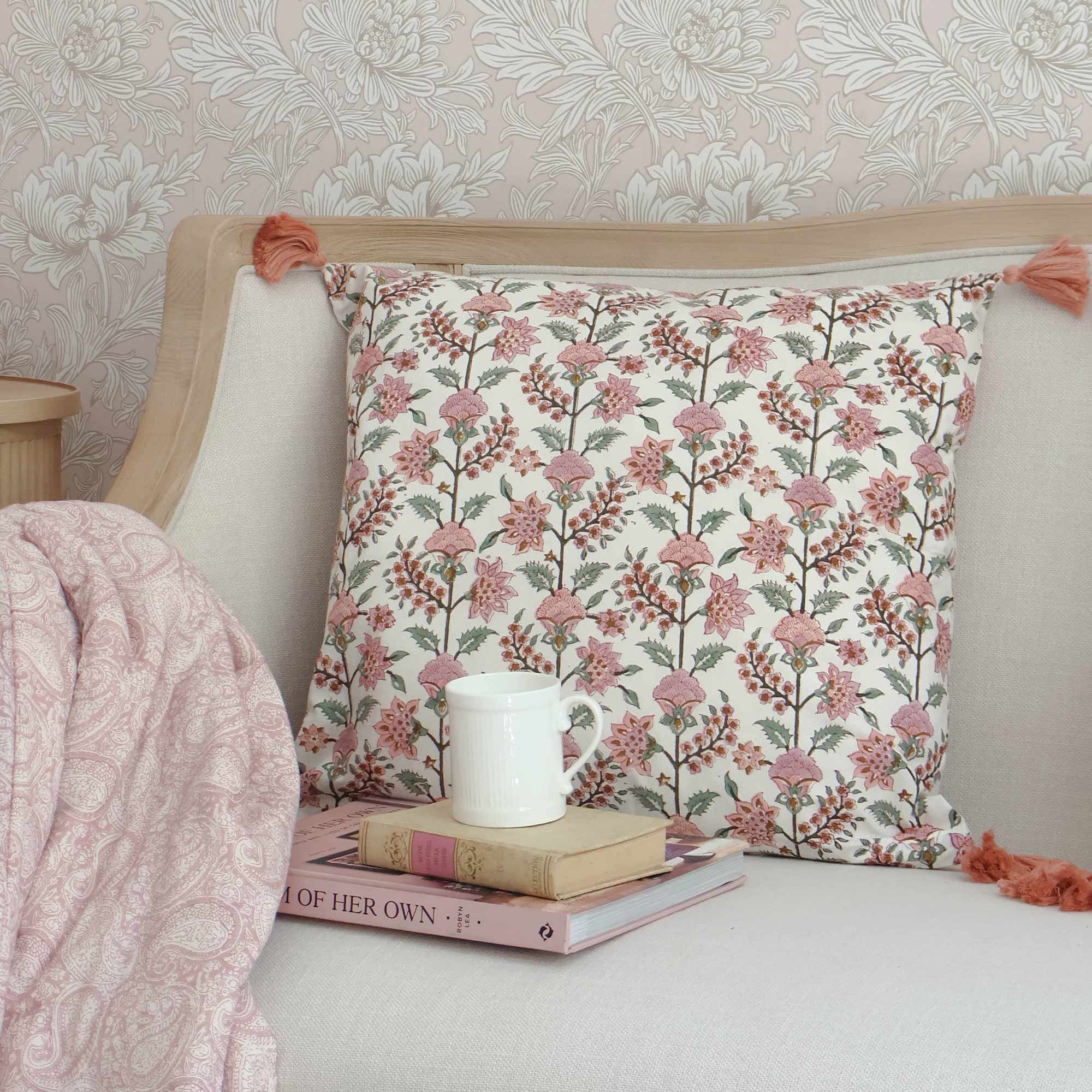 Large Gita Cushion in Melon Sorbet