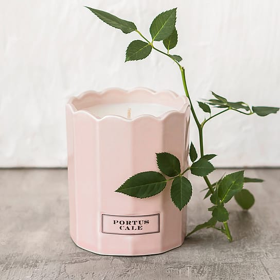 Candle in a Pale Pink Jar Candle in a Pale Pink Jar