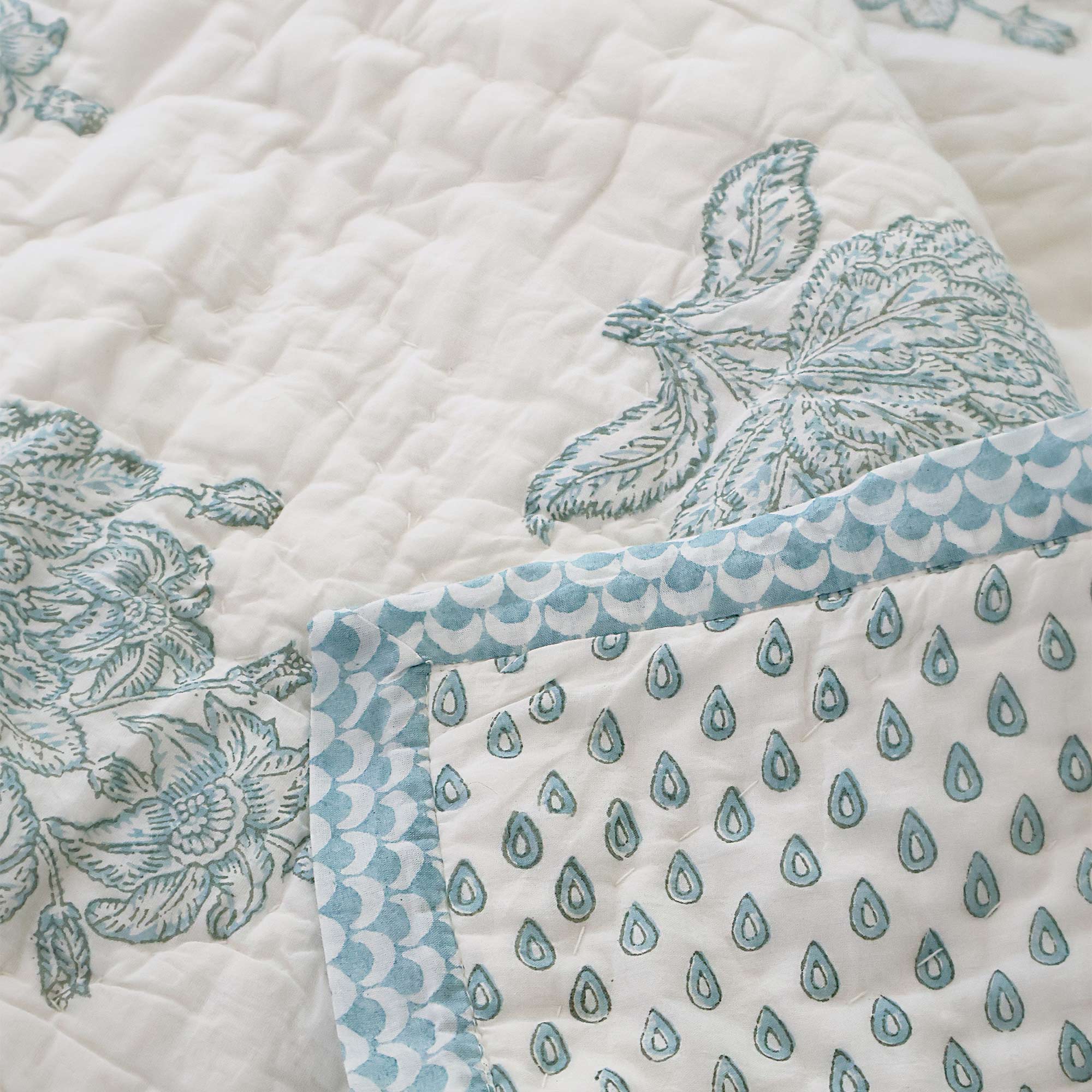 Roza Blue Azur Bedspread
