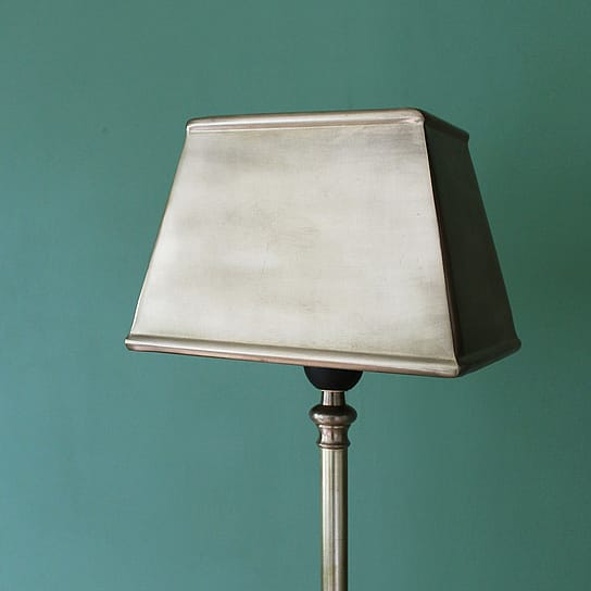Antique Brass Slim Table Lamp with Matching Metal Shade Antique Brass Slim Table Lamp with Matching Metal Shade