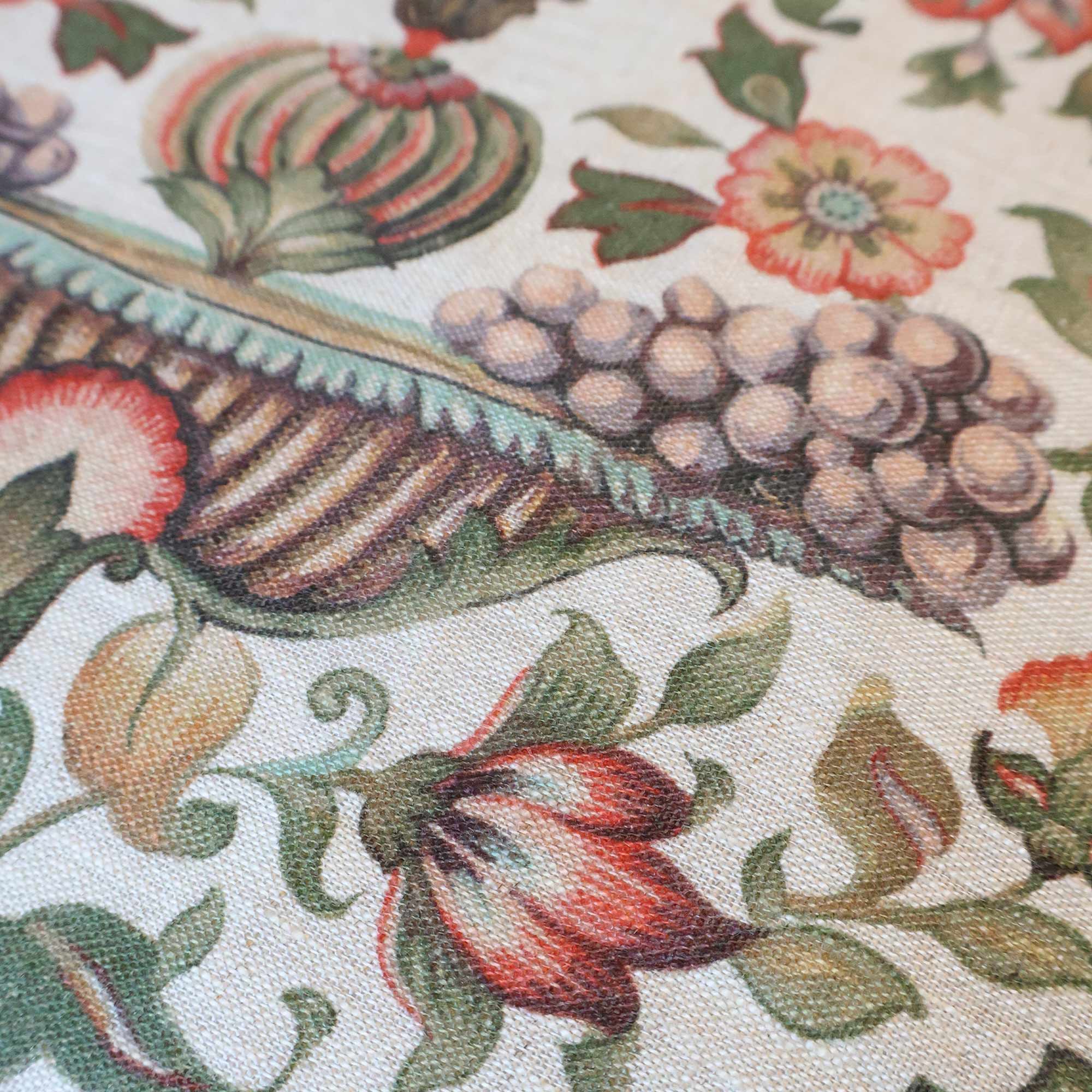 Floral Cushion With Grapes 