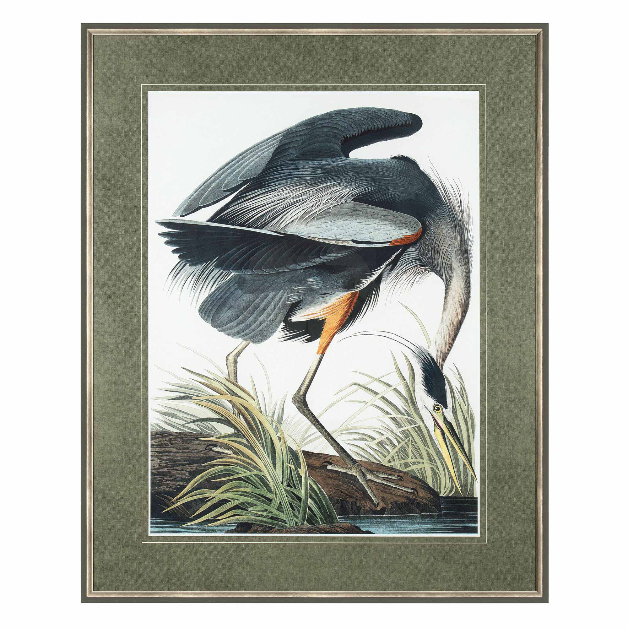Watercolour Blue Heron Wall Art