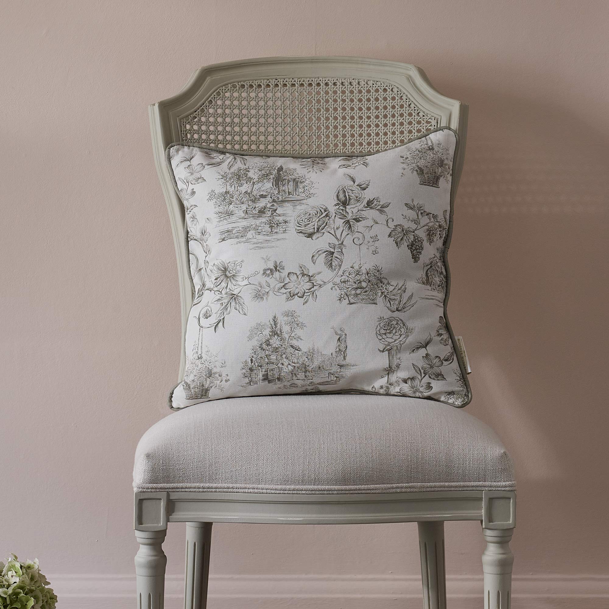 Brown Toile Cushion