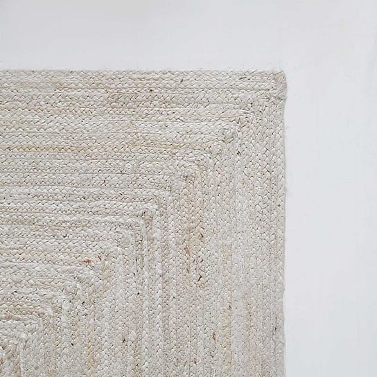 Rectangle Braided White Rug Rectangle Braided White Rug