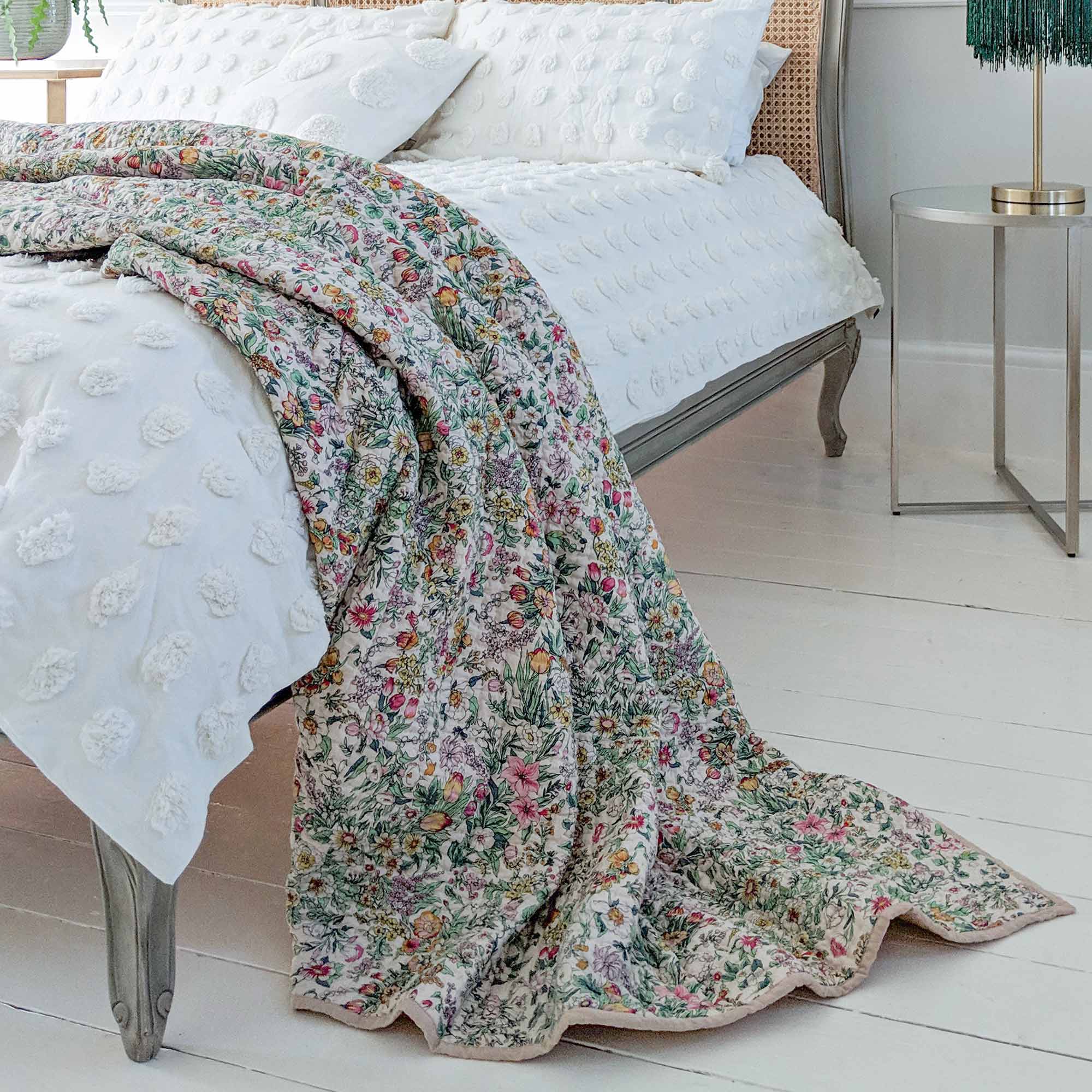 Wildflower Quilted Bedspread