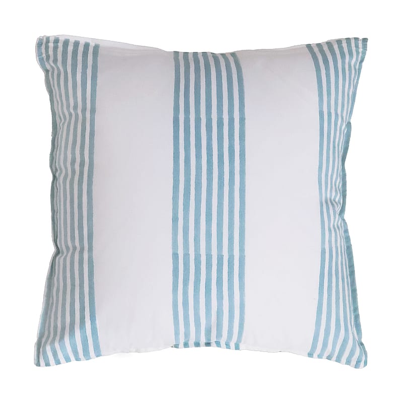 Ziana Stripe Cushion | Cotton Stripe Sqaure Bedroom Cushion in Pale ...
