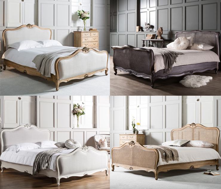 The French Bedroom Company Blog, New bed collection Frank Hudson French bed collection mahogany, distressed, rattan, white painted linen 