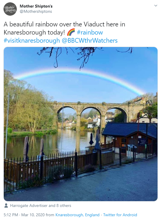Rainbow-spotting by Mother Shipton's on Twitter.